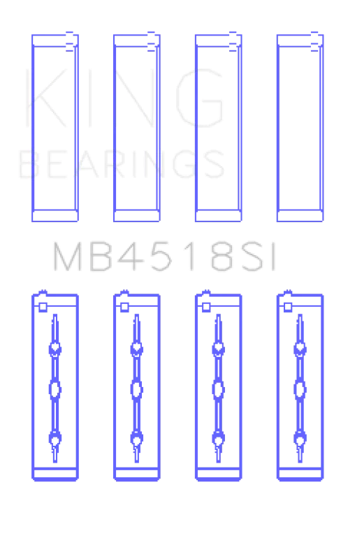 King Engine Bearings MB4518SI0.25, 11-20 Chrysler 300 / Dodge Grand Caravan (Size +0.25mm) Main Bearing Set