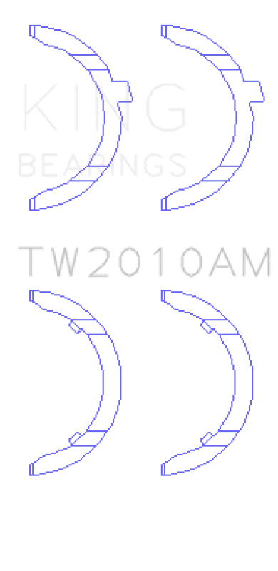 King Engine Bearings TW2010AM, Volkswagen JR 1.6L (td) Thrust Washer Set