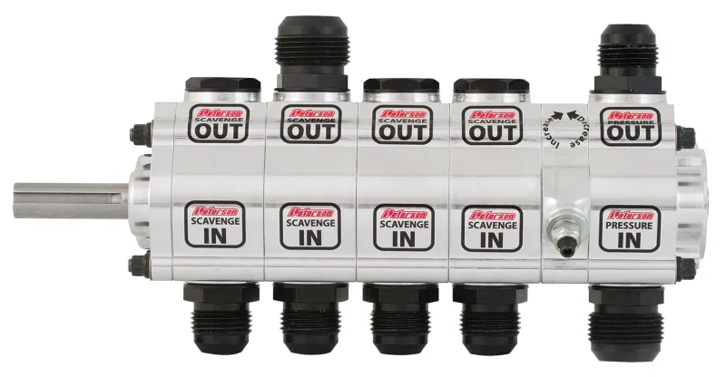 Peterson Fluid Systems 04-5005, R4 5-Stage Oil Pump - Left Side Mount - Rear Drive - Front Pressure