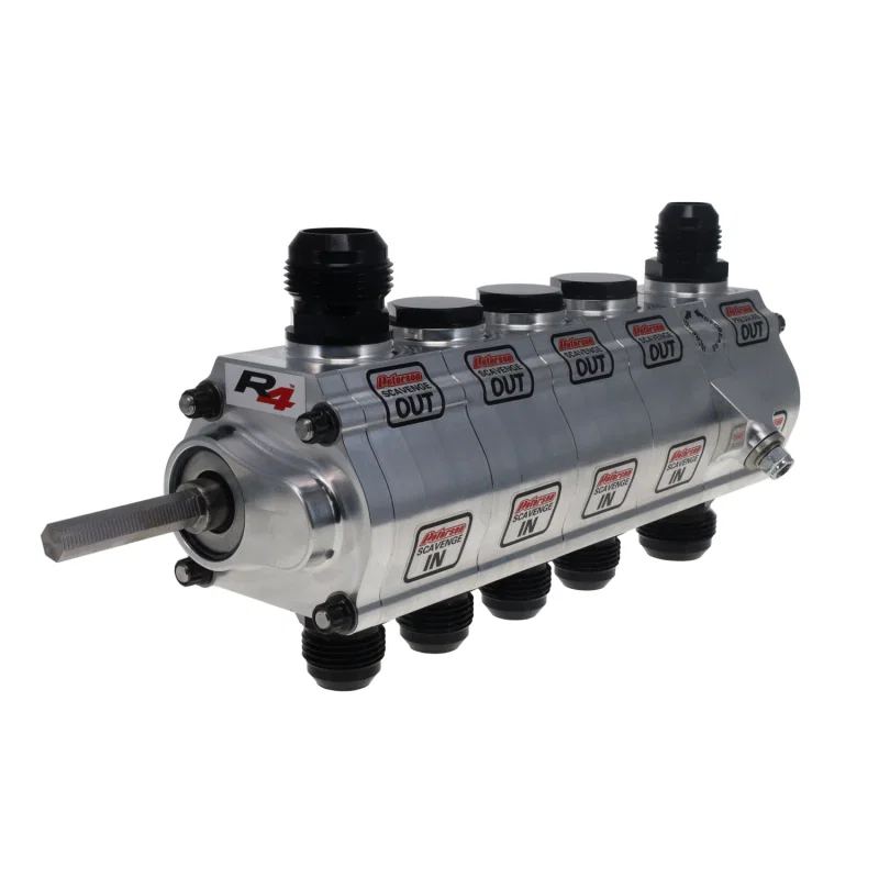 Peterson Fluid Systems 04-5066-HEX, R4 5-Stage Oil Pump - Left Side Mount - HV - Dr Rear Drive w/ Hex
