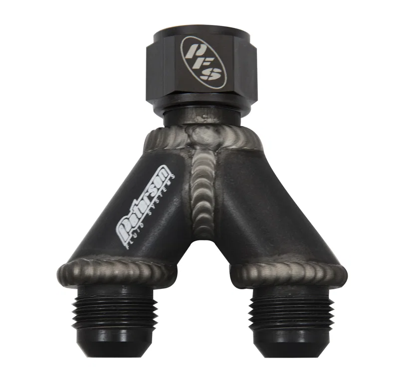 Peterson Fluid Systems 10-1726, Y-Manifold -16AN B-Nut To 12/12