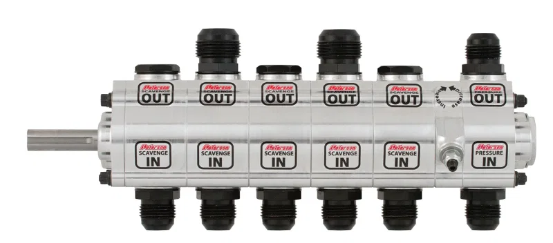 Peterson Fluid Systems 04-6074, R4 6-Stage Oil Pump - Right Side Mount - Rear Drive Drag