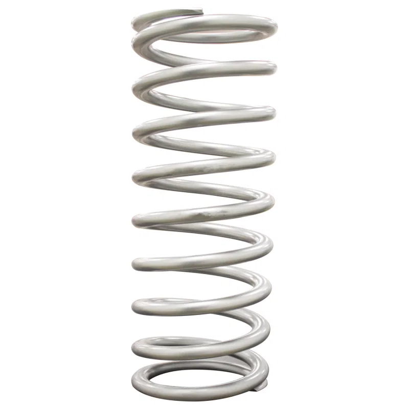 QA1 12HT095, 2-1/2in ID High Travel Spring - 12in Length x 95lbs/in - Silver Powder Coated