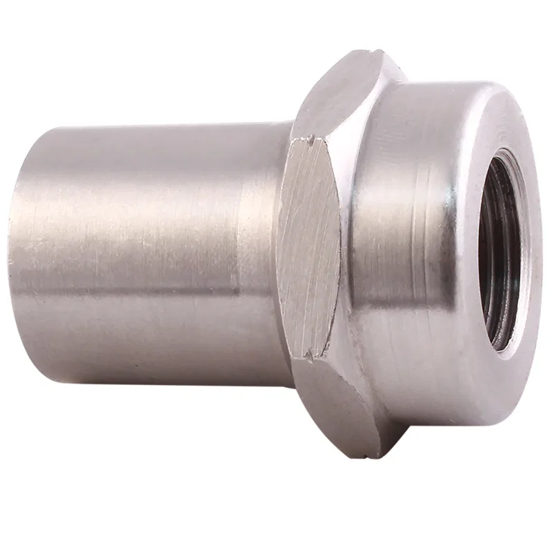 QA1 1845-101, Tube Adapter - 3/4in OD - Hex - Left Hand - 3/8-24 Thread .058 Wall - Alloy