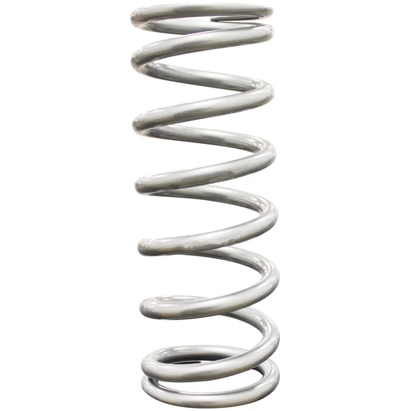 QA1 9HT300, 2-1/2in ID High Travel Spring - 9in Length x 300lbs/in - Silver Powder Coated
