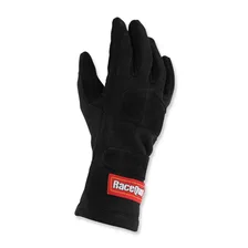 SFI 3.3/5 Black Short Gauntlet Nomex Race Gloves - Medium image 1
