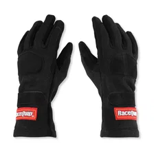 SFI 3.3/5 Black Short Gauntlet Nomex Race Gloves - Medium image 2