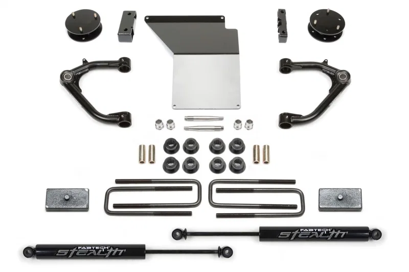 Fabtech FTS21189, 07-18 GM K1500 4in Uniball UCA System w/Rear Stealth Shocks