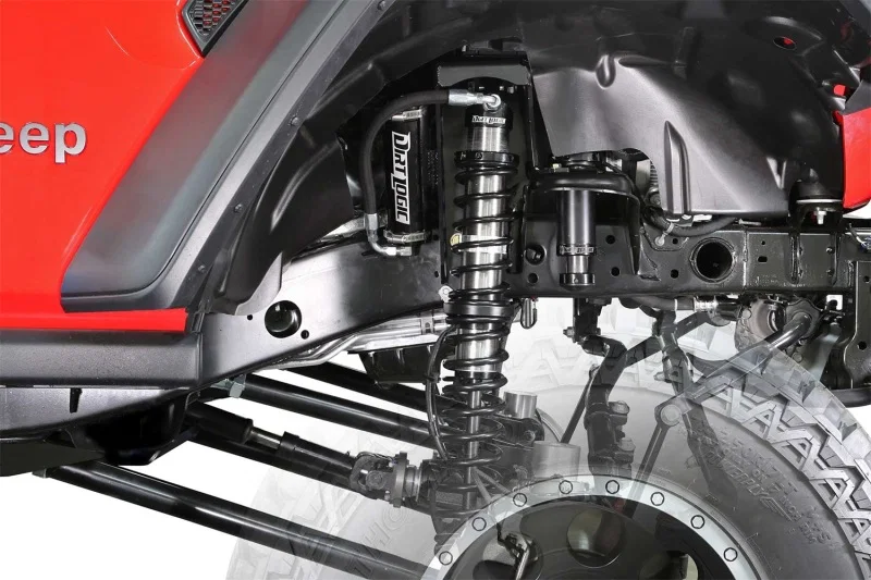 Fabtech FTS24236, 2018 Jeep JL 4WD 4-Door 3in Front Dirt Logic 2.5 Reservoir Coilovers - Pair