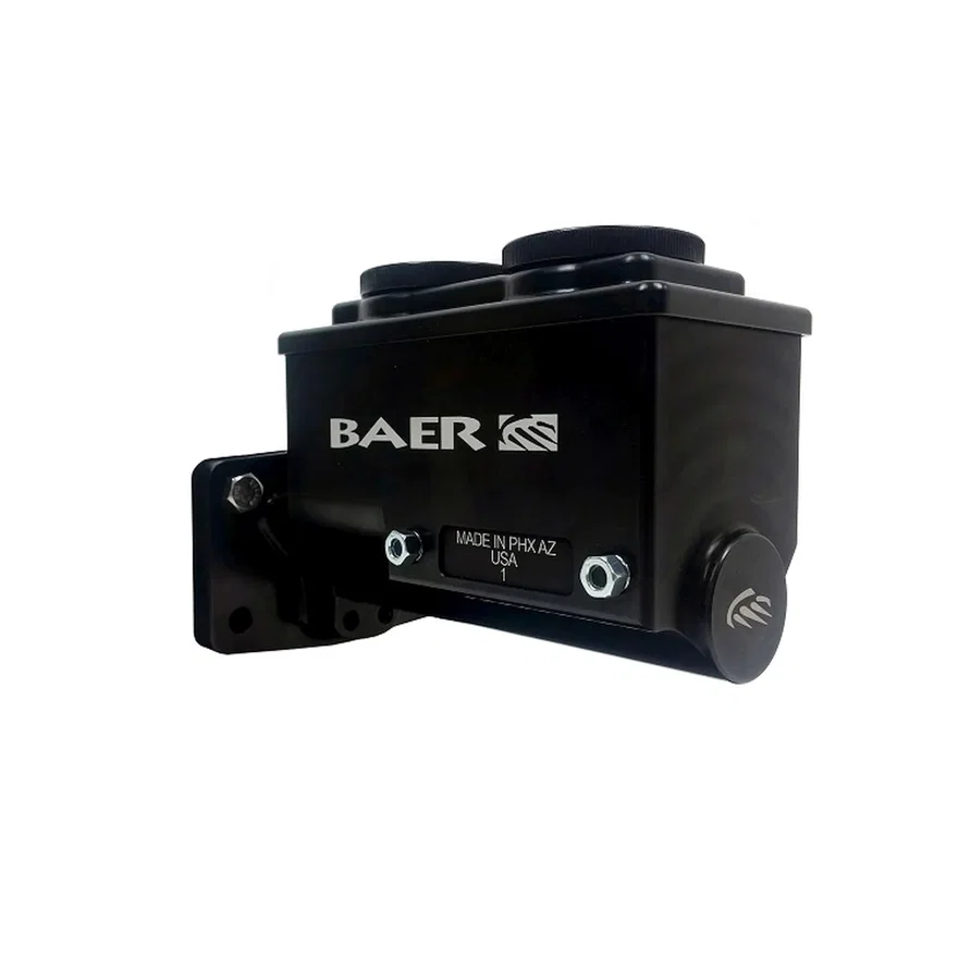 Baer Brake Systems 6801298RP, ReMaster Master Cylinder 4 Bolt Mopar, Black Anodized Finish, Right Port, 0.9375" (15/16") Bore