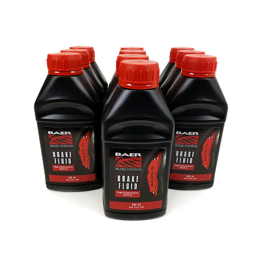 Baer Brake Systems 6800246, DOT4 High Performance Brake Fluid, (16.9oz/500ml Bottle) 10 Pack