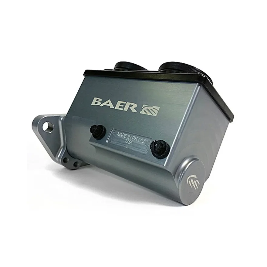 Baer Brake Systems 6801238RP, ReMaster Master Cylinder 2-Bolt GM/Ford, Gray Anodized Finish, Right Port, 1.000" Bore