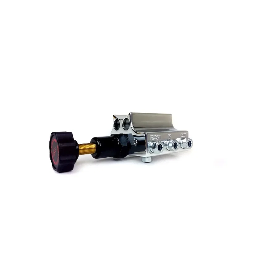 Baer Brake Systems 2000058LP, Brakes Chrome Adjustable Proportioning Valve with Integrated Mount, Left Port Exit, with 3/8-24 Fittings