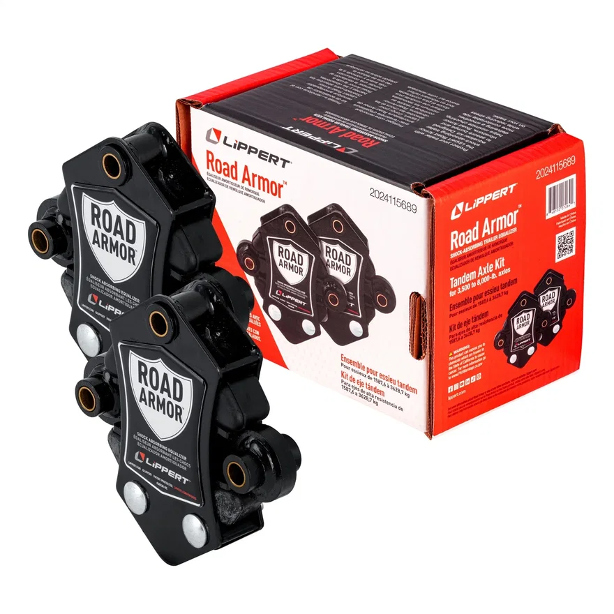 CURT 2024115689, Road Armor Shock-Absorbing Trailer Equalizer Tandem Axle Kit; 3;500-8;000-lb