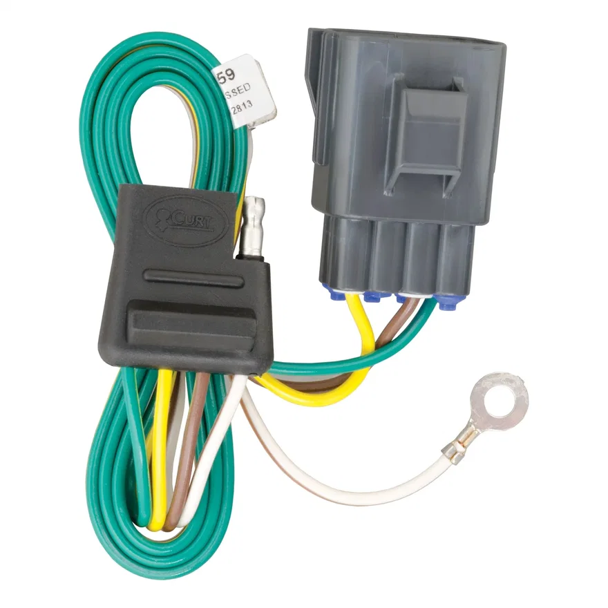 CURT 56159, Custom Wiring Connector; 4-Way Flat Output; Select Land Rover Evoque