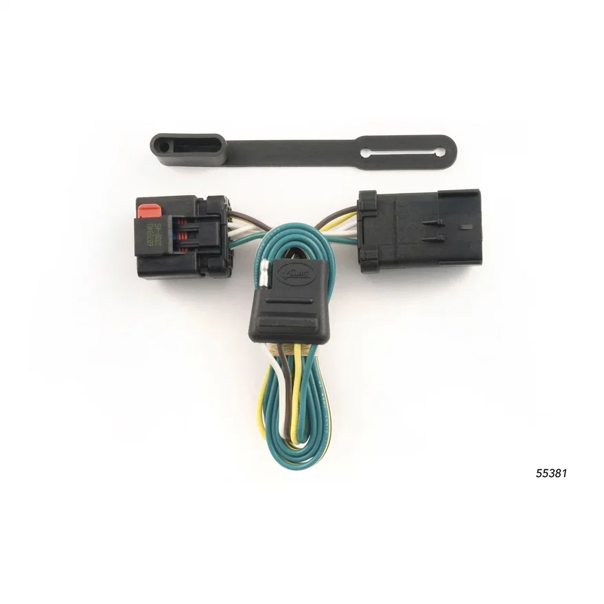 CURT 55381, Custom Wiring; 4-Flat; Select Chrysler; Dodge; Jeep; Mitsubishi with Tow Package
