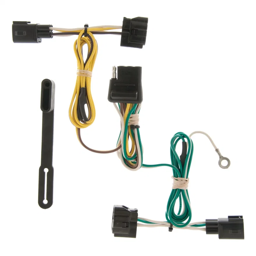 CURT 55363, Custom Wiring Harness; 4-Way Flat Output; Select Jeep Wrangler TJ