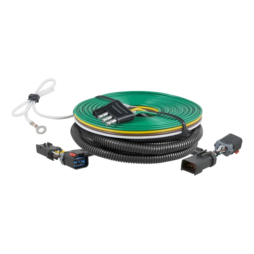 CURT 58906, Custom Towed-Vehicle RV Wiring; Select Ram 1500 with LED Taillights