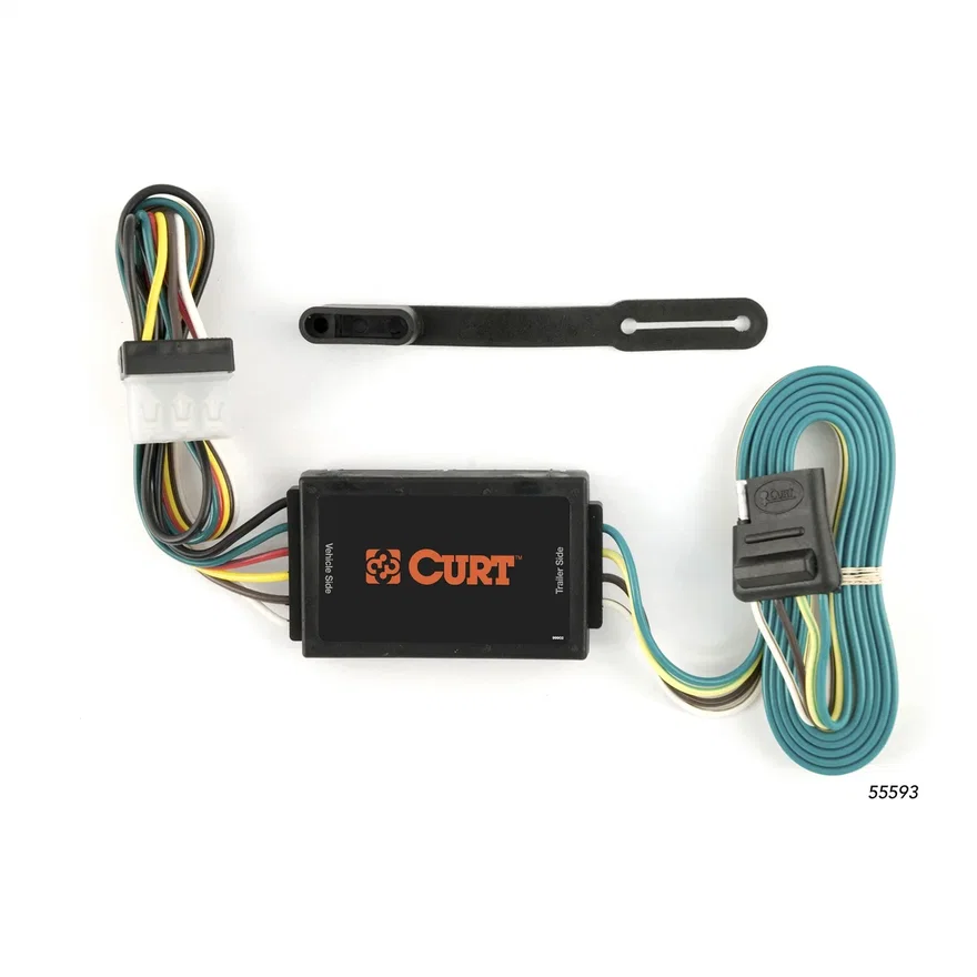 CURT 55593, Custom Wiring Connector; 4-Way Flat Output; Select Mazda CX-7