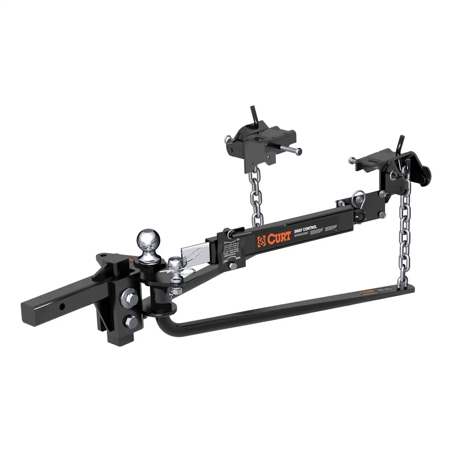 CURT 17063, Round Bar Weight Distribution Hitch with Lubrication; Sway Control (10-14K)
