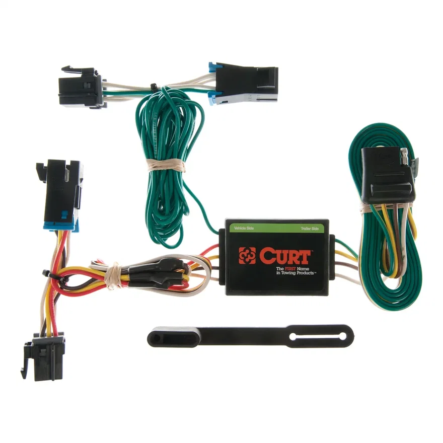 CURT 55377, Custom Wiring; 4-Way Flat; Select Chevrolet Express; GMC Savana 1500; 2500; 3500