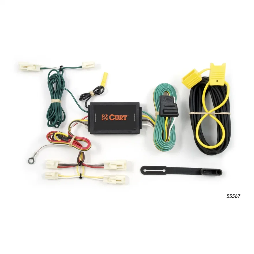 CURT 55567, Custom Wiring; 4-Flat; Select Mazda 3; 6; CX7; Toyota Camry; Corolla; FJ Cruiser