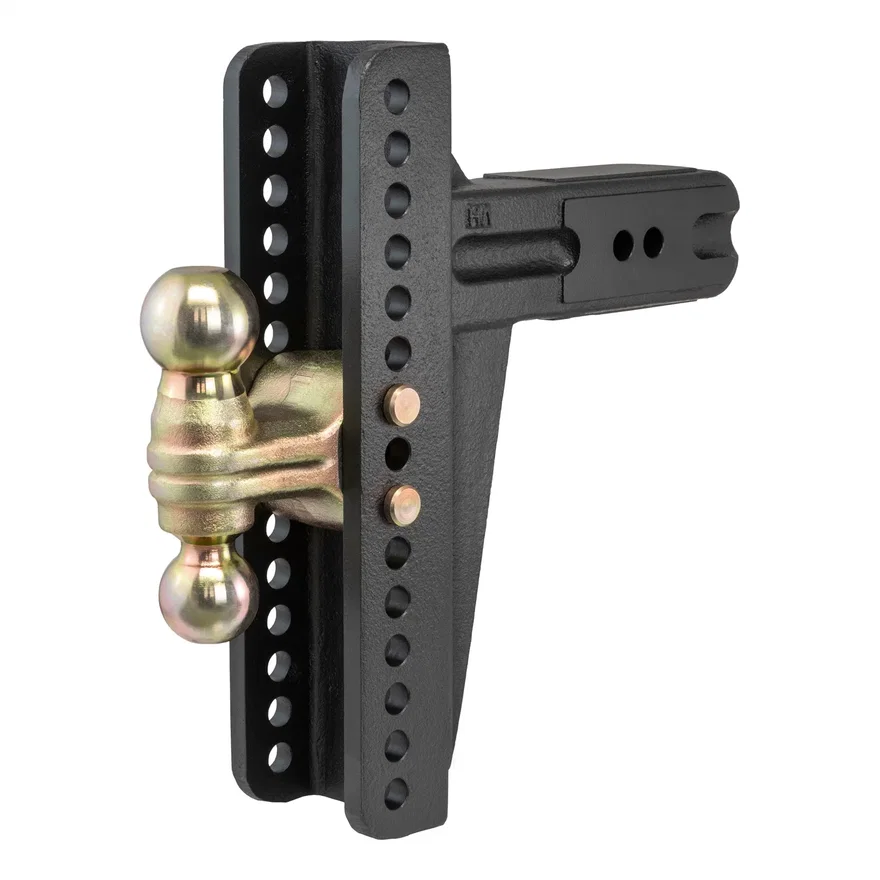 CURT 45928, Adjustable Channel Mount with Dual Ball (3in. Shank; 21;000 lbs.; 10-5/8in. Drop