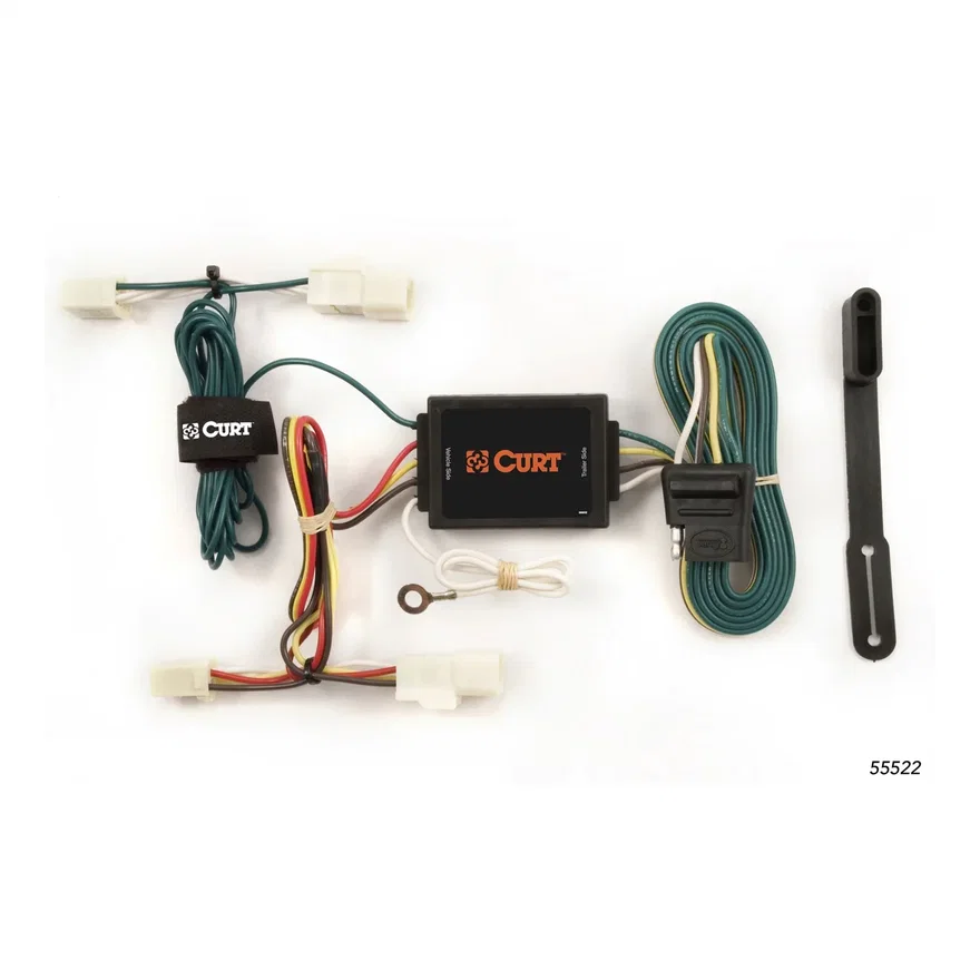 CURT 55522, Custom Wiring Harness; 4-Way Flat Output; Select Toyota Matrix; Echo