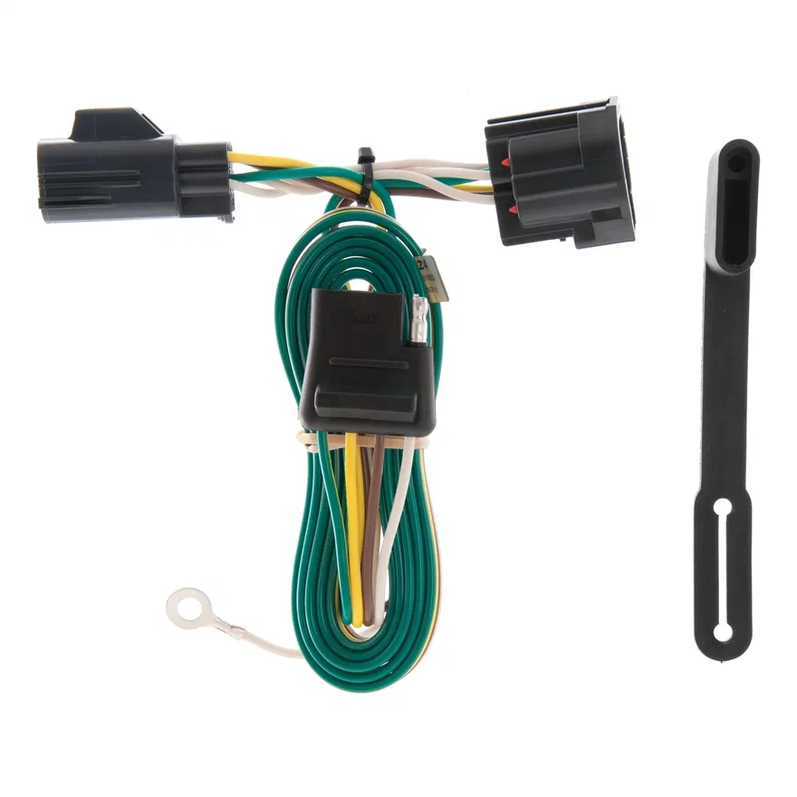CURT 55124, Custom Wiring Harness; 4-Way Flat Output; Select Jeep Wrangler JK