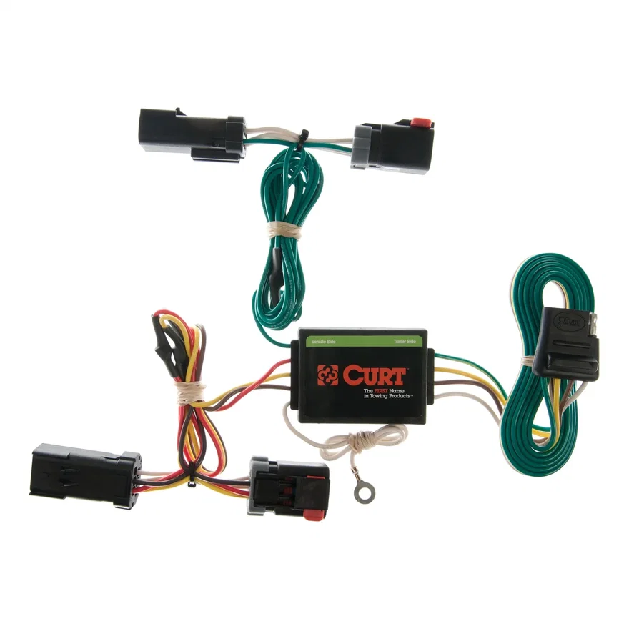 CURT 55382, Custom Wiring Harness; 4-Way Flat Output; Select Jeep Liberty
