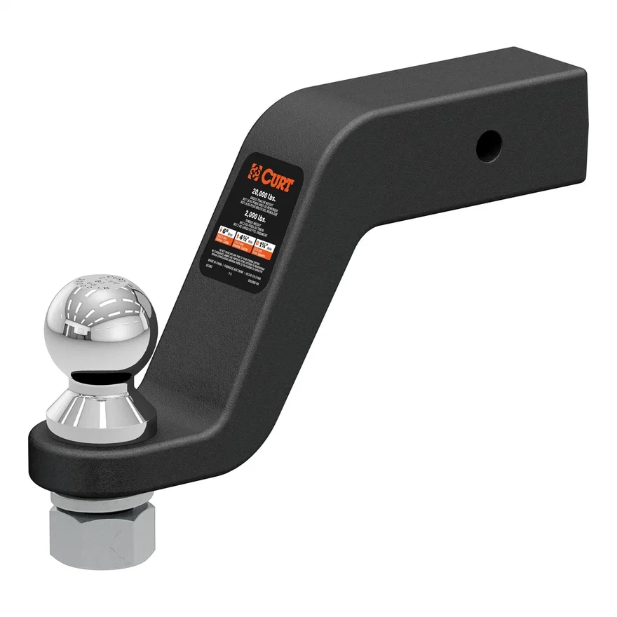 CURT 45373, Loaded Forged Ball Mount with 2-5/16in. Ball (2-1/2in. Shank; 20;000 lbs; 6in. D