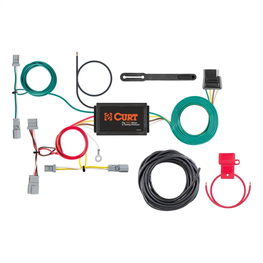CURT 56341, Custom Wiring Harness; 4-Way Flat Output; Select Honda Civic