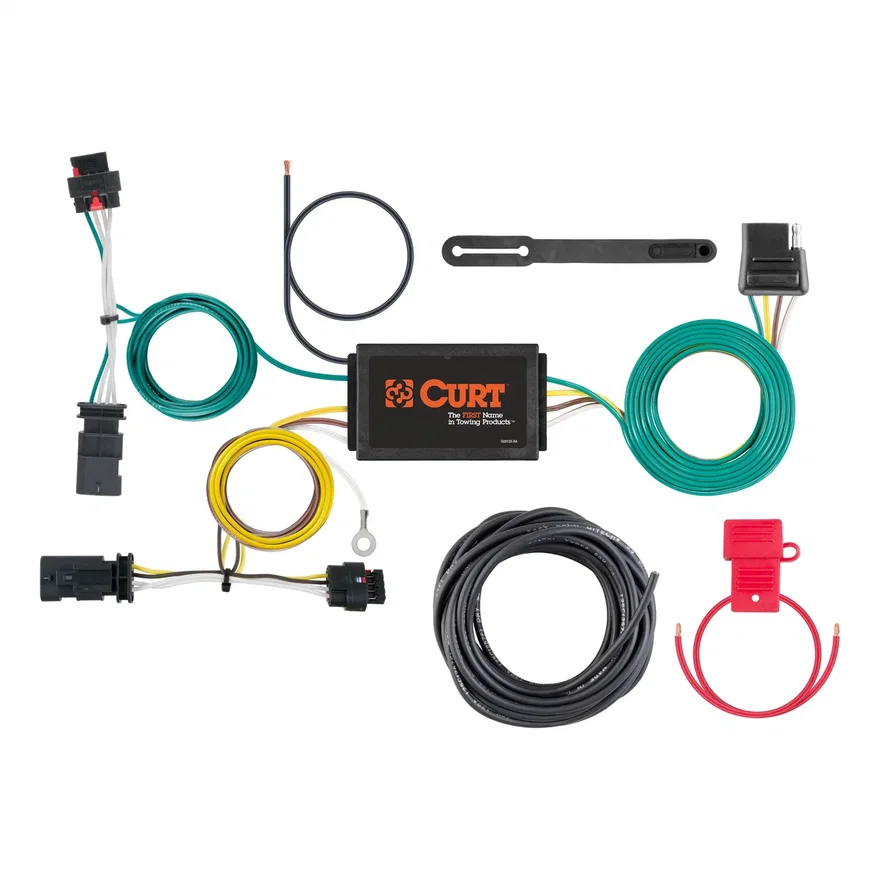 CURT 56369, Custom Wiring Harness; 4-Way Flat Output; Select Jeep Compass