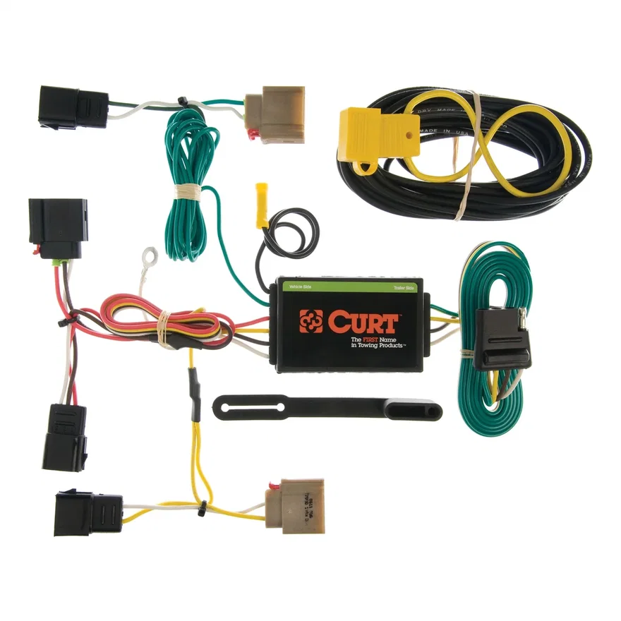 CURT 55050, Custom Wiring; 4-Way Flat Output; Select Dodge Caliber; Jeep Patriot; Compass