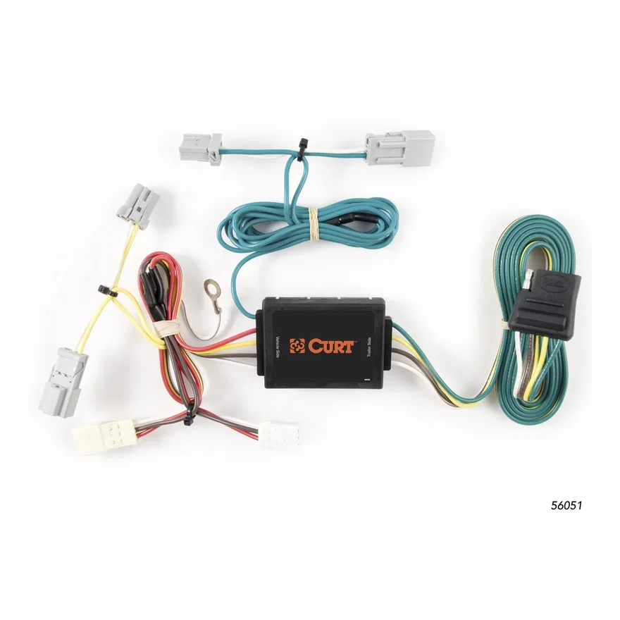 CURT 56051, Custom Wiring Harness; 4-Way Flat Output; Select Honda Civic Coupe