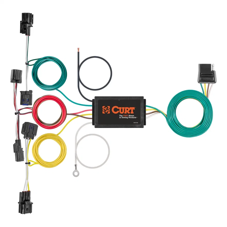 CURT 56457, Custom Wiring Harness; 4-Way Flat Output; Select Kia Forte