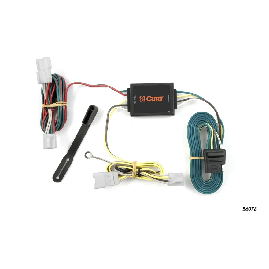 CURT 56078, Custom Wiring Harness; 4-Way Flat Output; Select Hyundai Santa Fe; Kia Forte