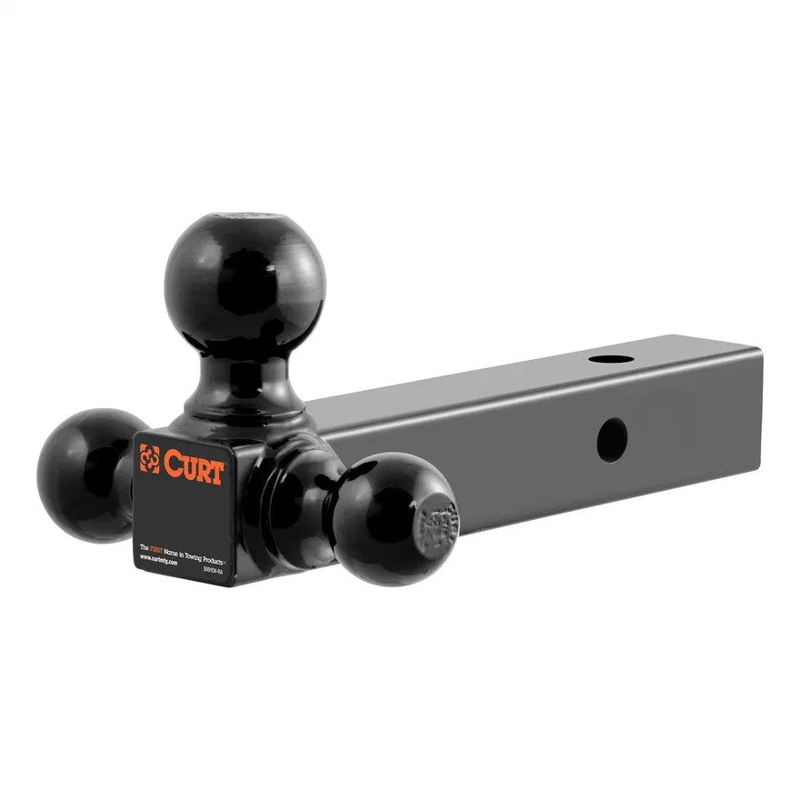 CURT 45650, Multi-Ball Mount (2in. Solid Shank; 1-7/8in.; 2in./2-5/16in. Black Balls)