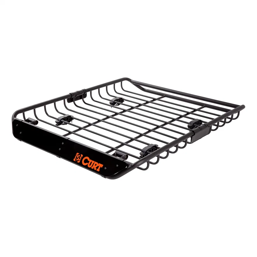 CURT 18123, 44in. x 35in. Black Steel Roof Rack Cargo Carrier