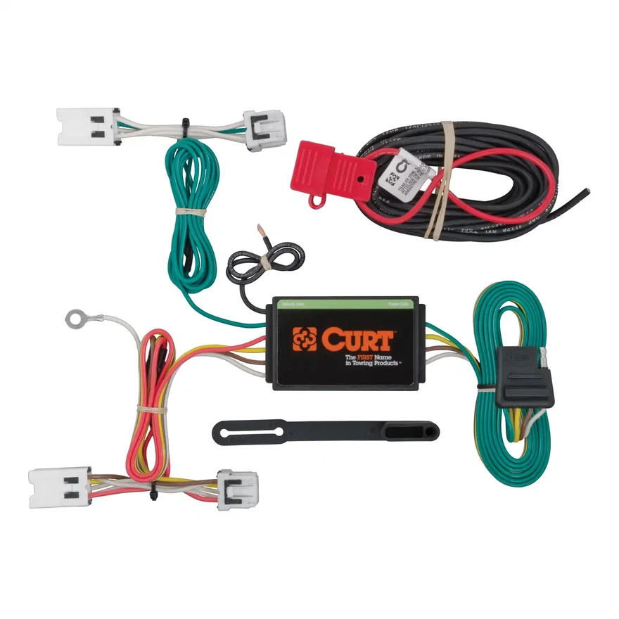 CURT 56205, Custom Wiring Harness; 4-Way Flat Output; Select Nissan Sentra