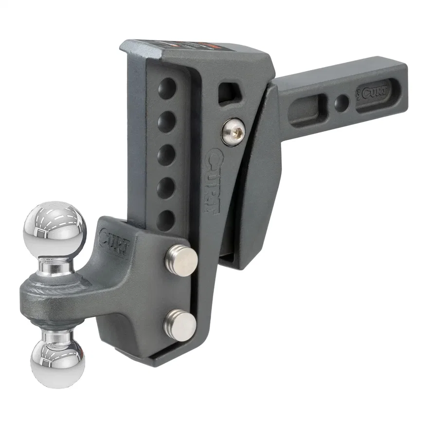 CURT 45951, Rebellion XD Adjustable Cushion Hitch (2in. Shank; 2in.; 2-5/16in. Balls; 15K)