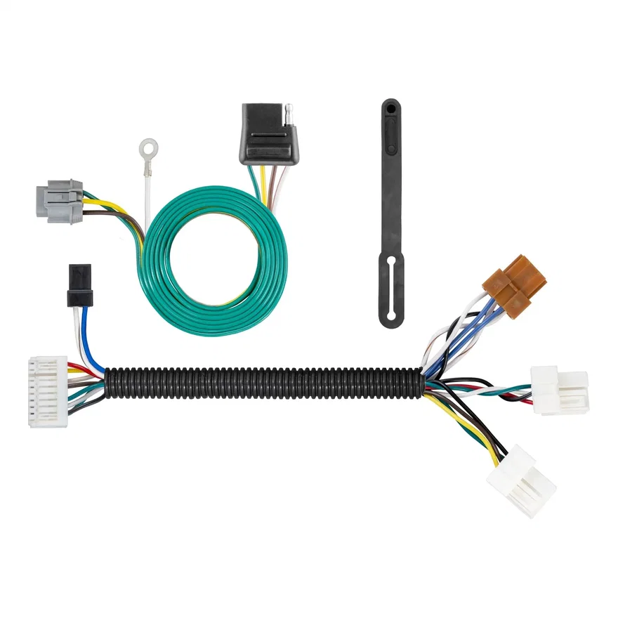 CURT 56281, Custom Wiring Connector; 4-Way Flat Output; Select Pathfinder; JX35; QX60