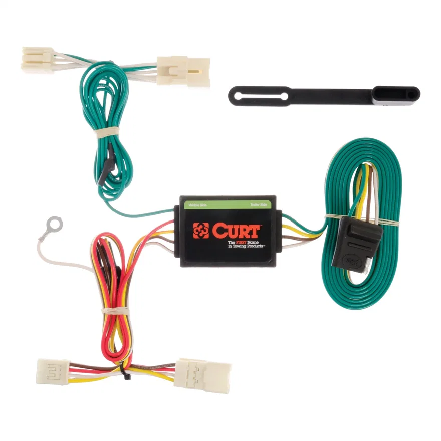 CURT 56157, Custom Wiring Harness; 4-Way Flat Output; Select Kia Rio Sedan