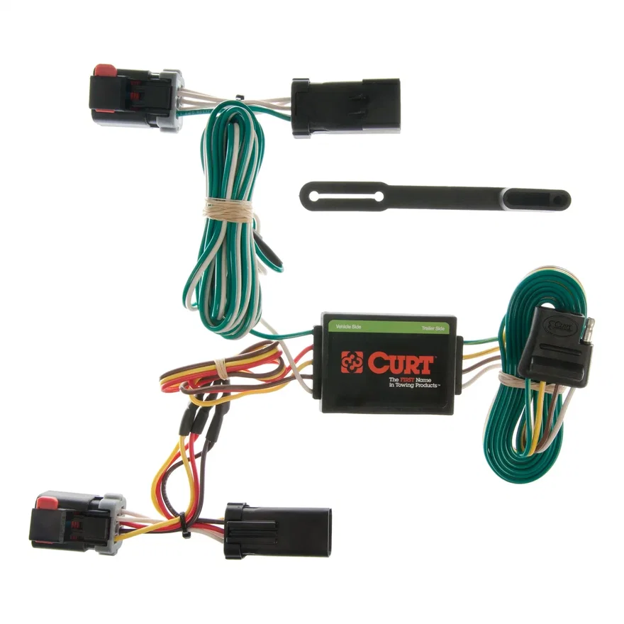 CURT 55334, Custom Wiring; 4-Way Flat; Select Caravan; Durango; Town and Country; Voyager