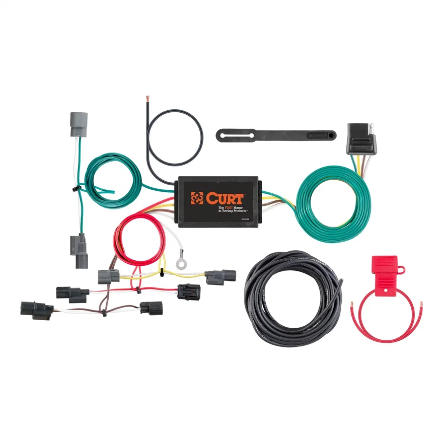CURT 56396, Custom Wiring Harness; 4-Way Flat Output; Select Honda Civic