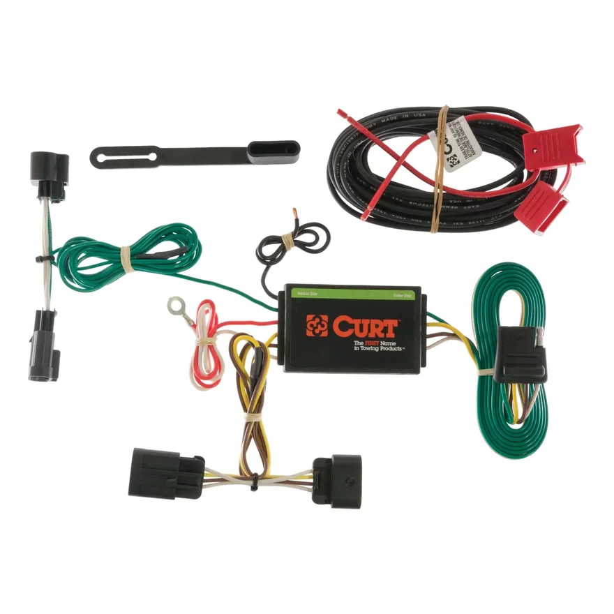 CURT 56180, Custom Wiring Harness; 4-Way Flat Output; Select Cadillac ATS