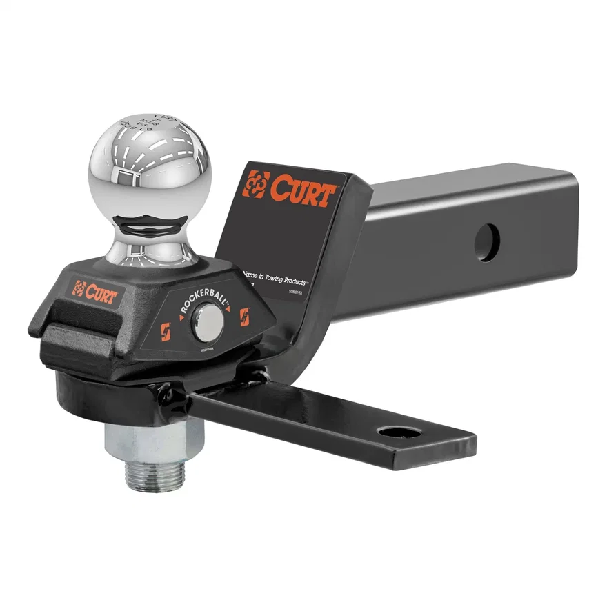 CURT 45149, RockerBall Cushion Hitch with Sway Tab (2-5/16in. Ball; 2in. Shank; 7;500 lbs.)