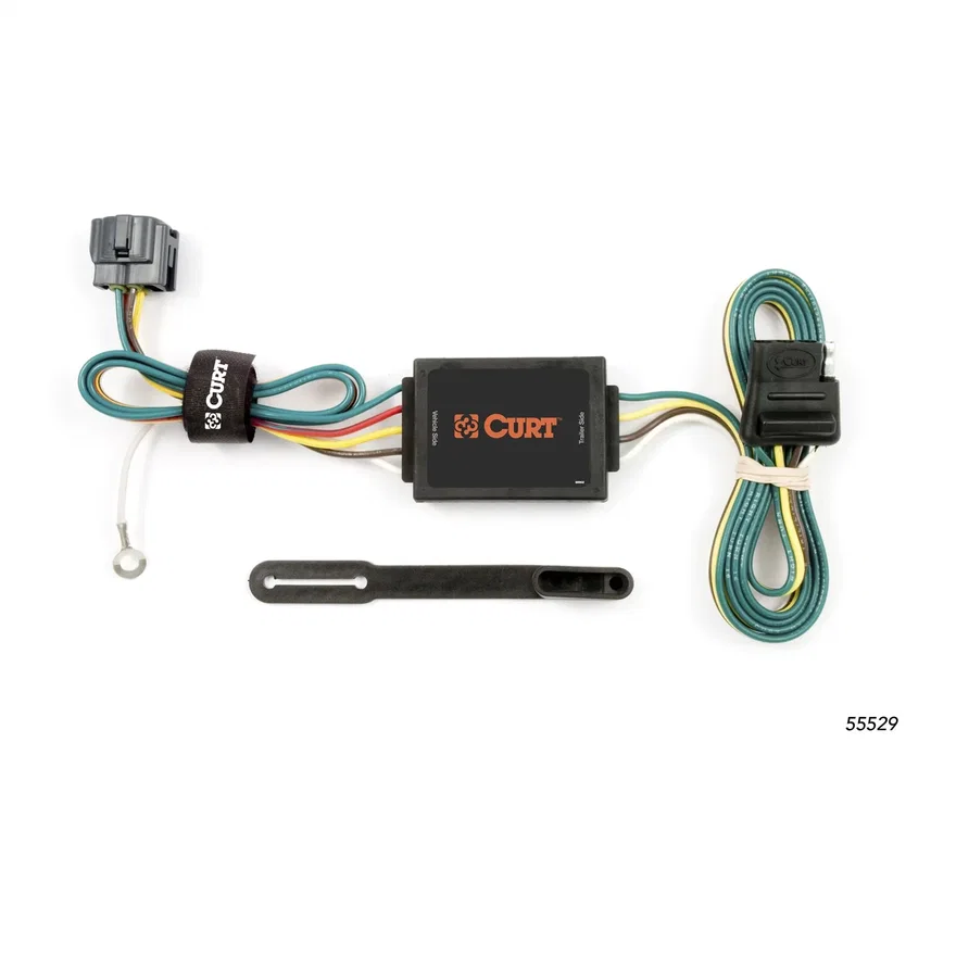 CURT 55529, Custom Wiring Connector; 4-Way Flat Output; Select Kia Sportage