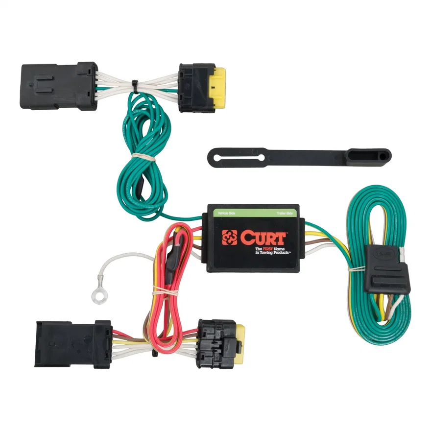 CURT 56185, Custom Wiring; 4-Way Flat; Select Nissan Versa Sedan without LED Taillights