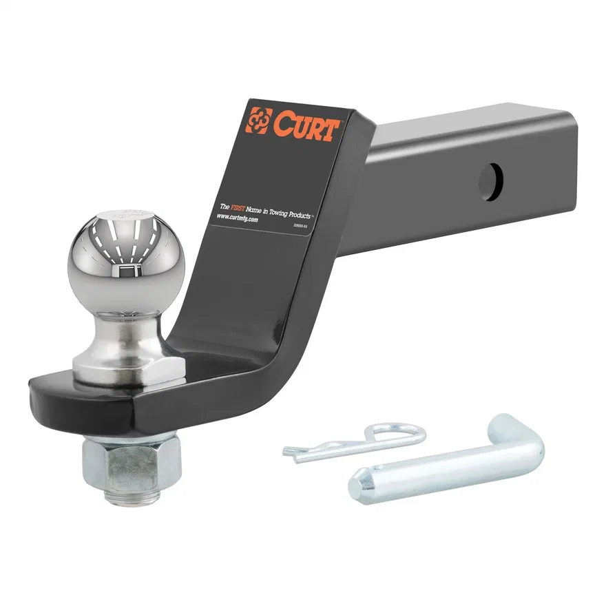 CURT 45856, Loaded Ball Mount with 2in. Ball; Imported (2in. Shank; 7;500 lbs.; 4in. Drop)